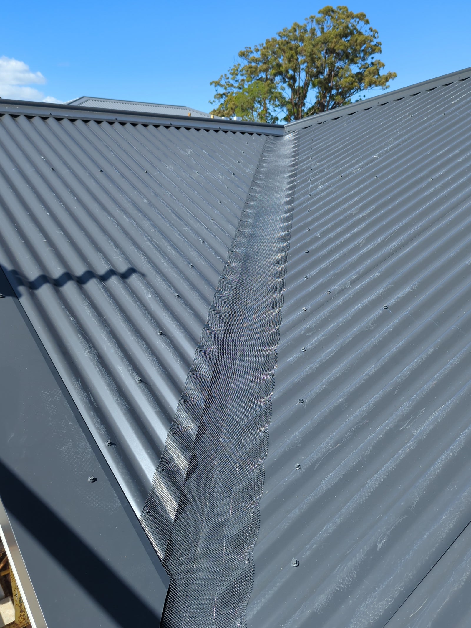 Gutter Guard installed on Valley Roof