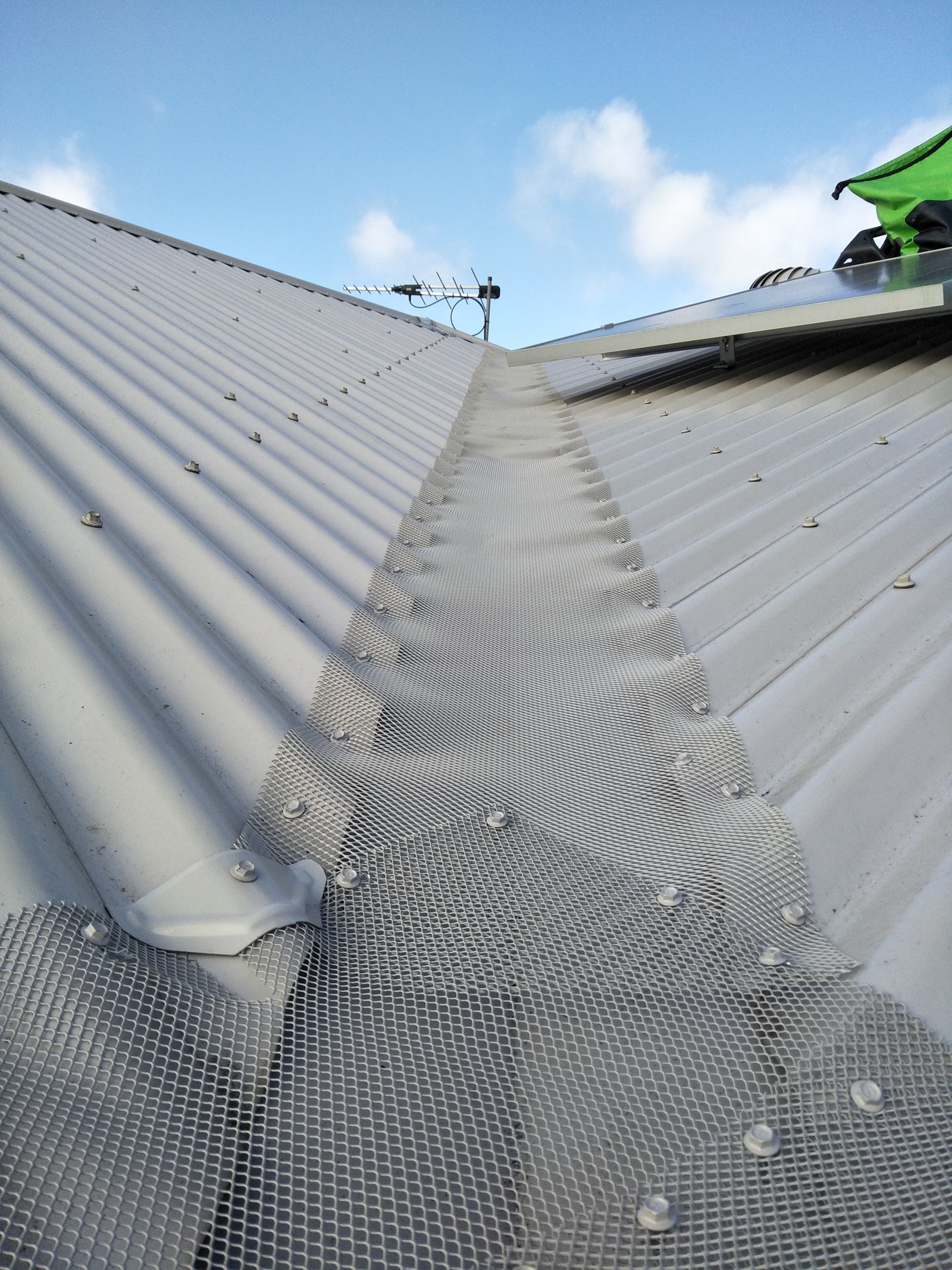 Valley Roof Gutter Guard installed