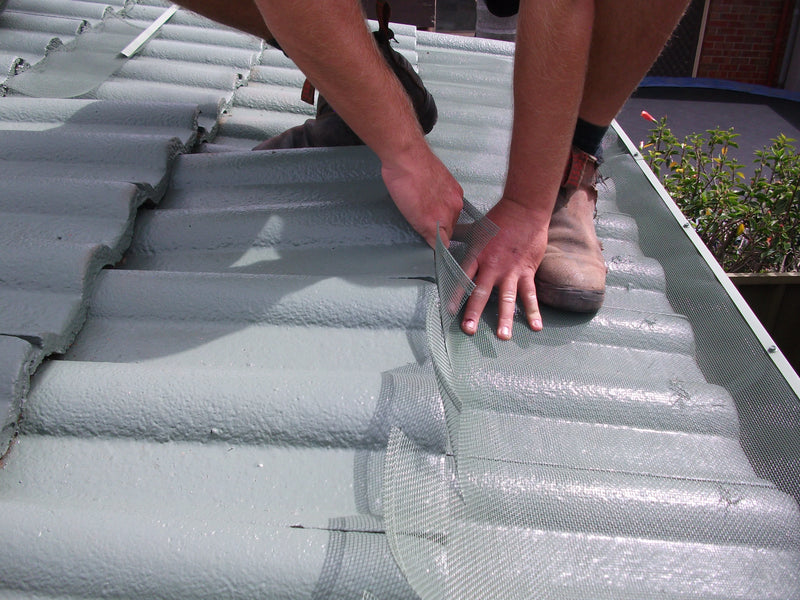 4a. Tiled roof: cut & tuck the mesh