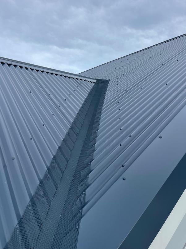 Gutter Guard on Corrugated Valley Roof