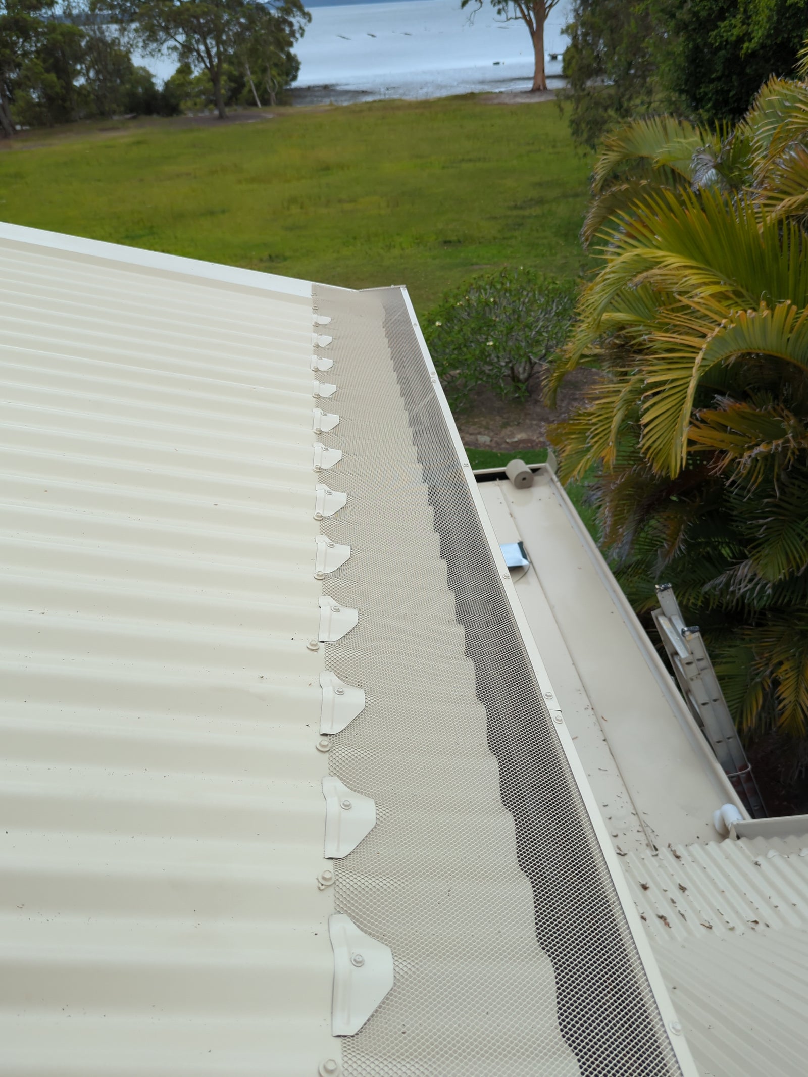 Ember and Gutter Guard on Corrugated Roof