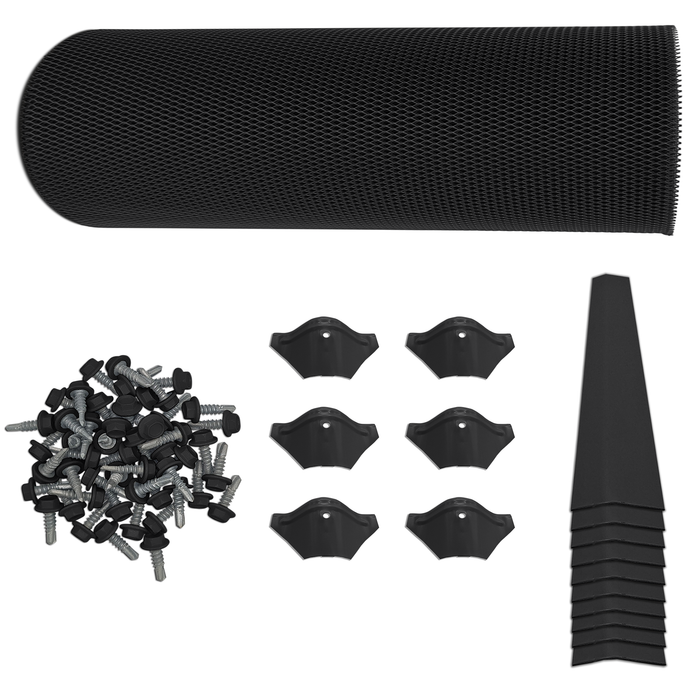 Corrugated Box Gutter - 3.5mm Aluminium - Gutter Guard Kit