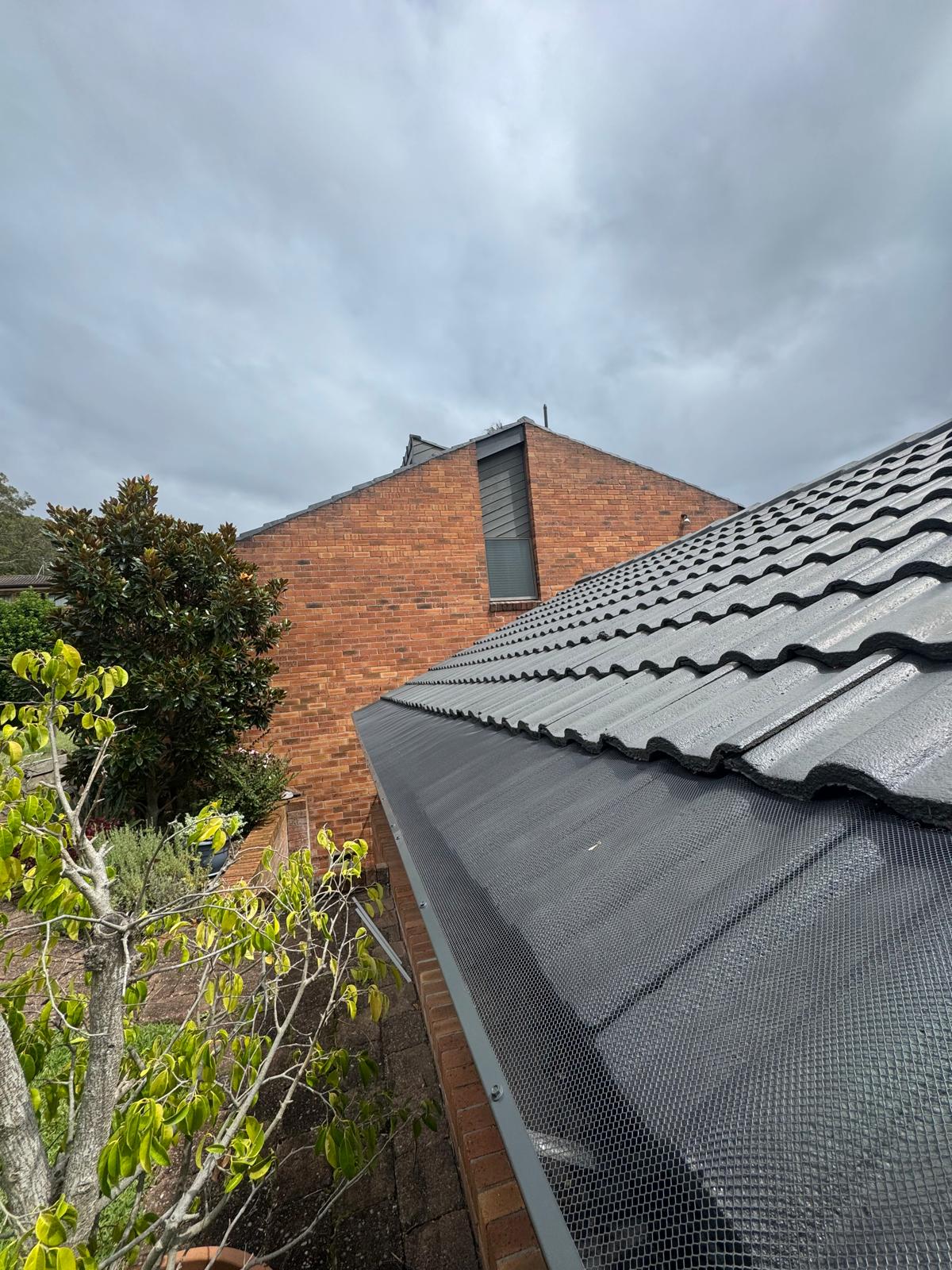 Gutter Guard on tiled roof