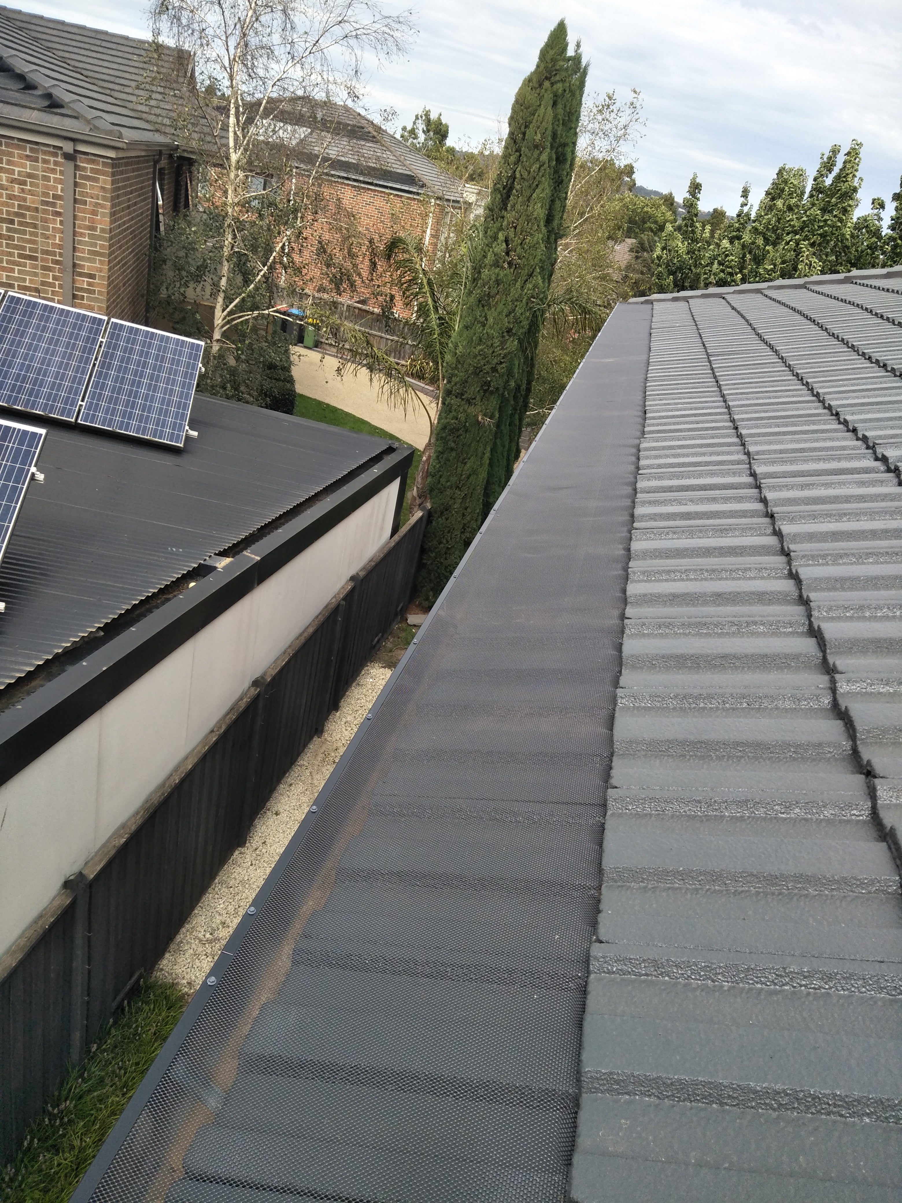 Gutter Guard on tiled roof