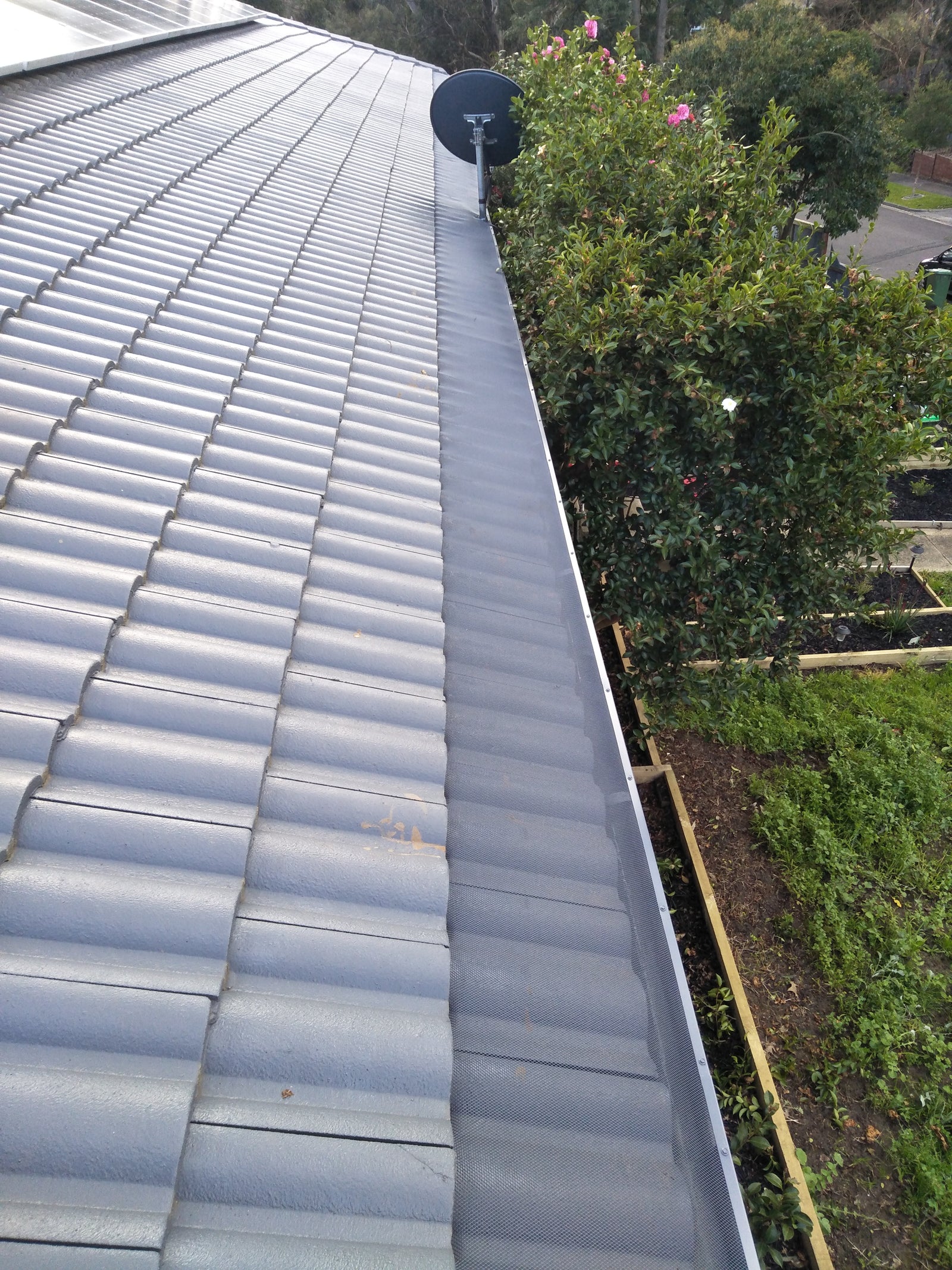 Gutter Guard on tiled roof