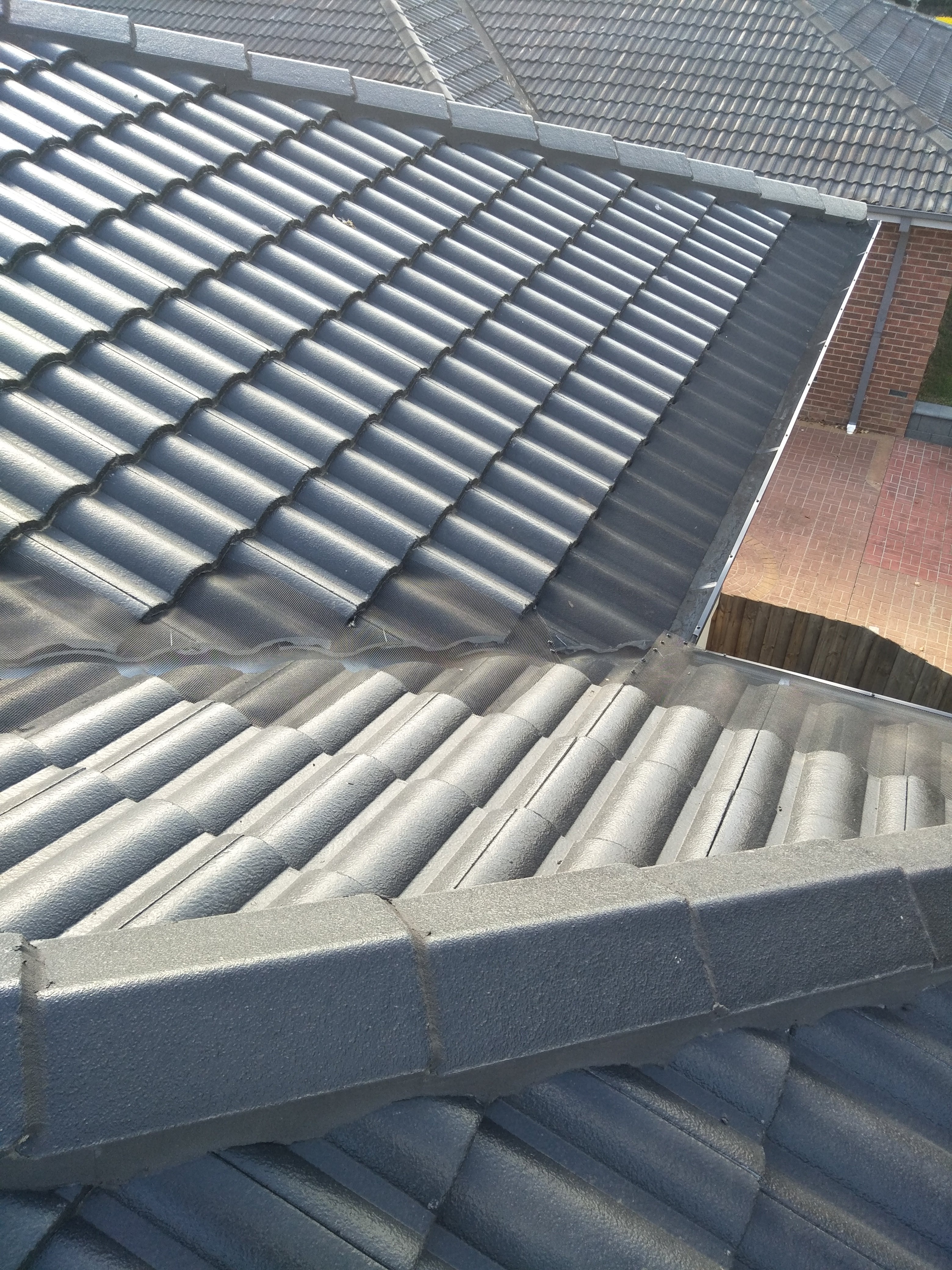 Tiled Valley Roof Ember Guard installed