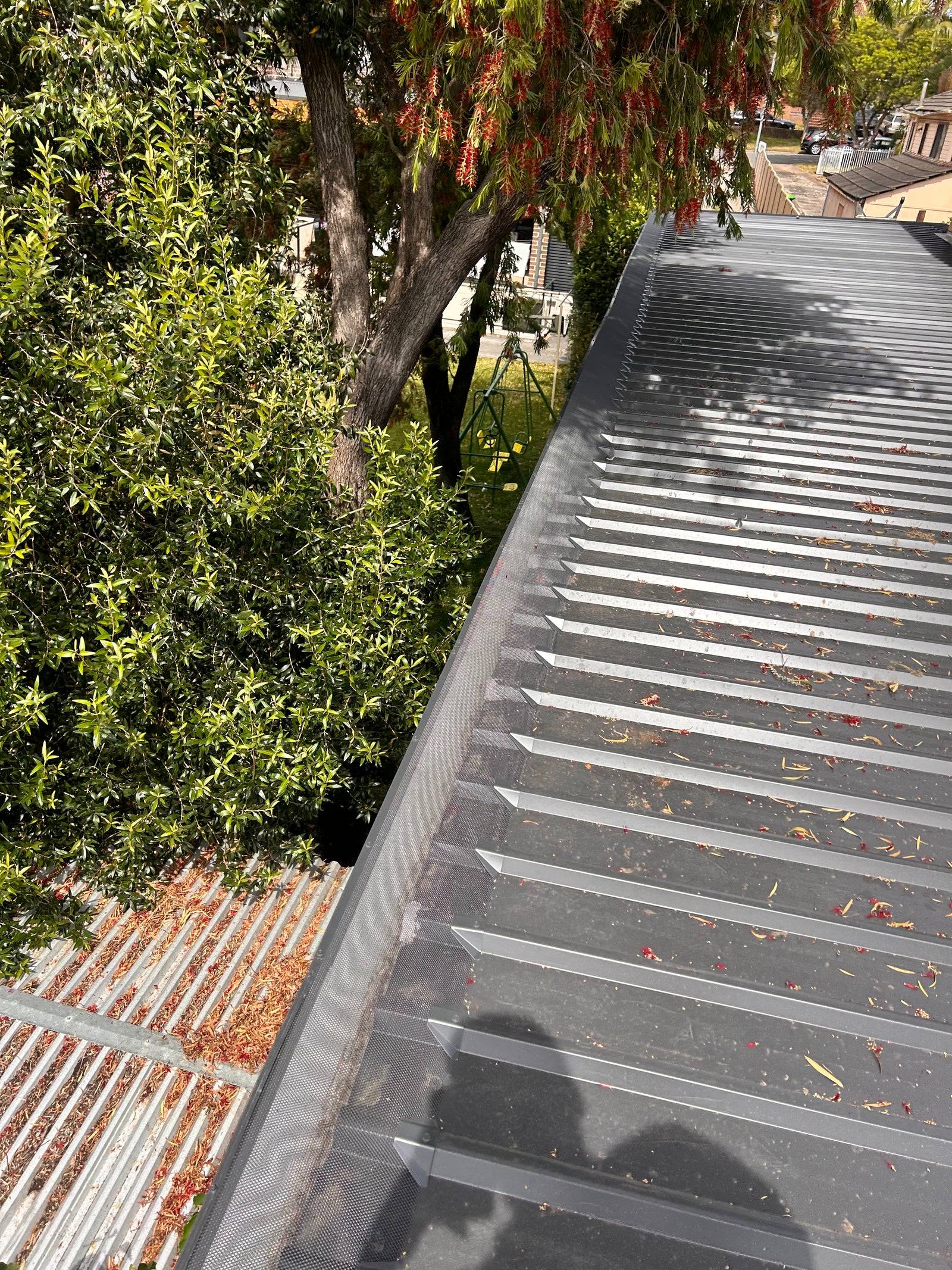 Gutter Guard installed on trimdek