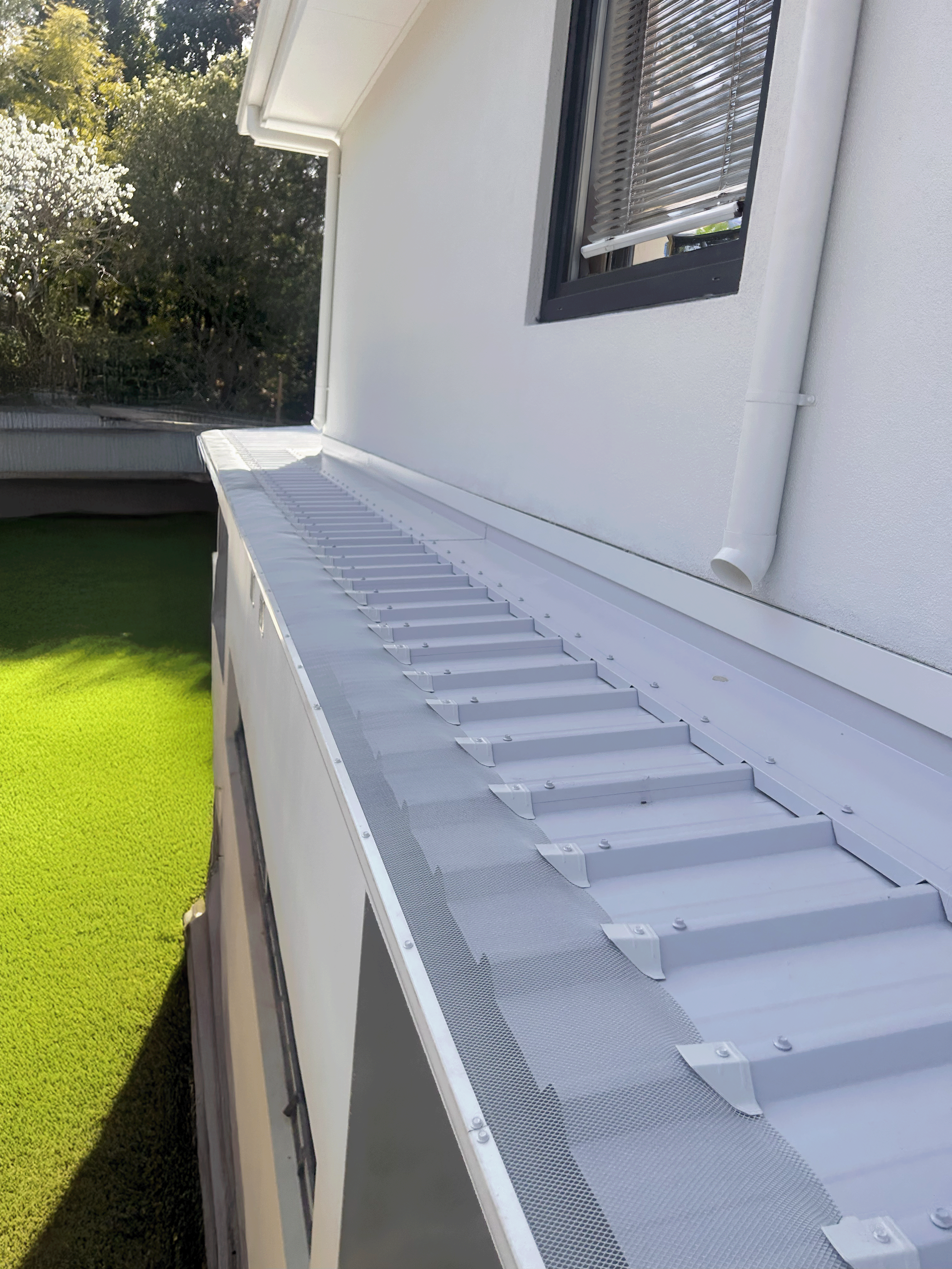 Gutter Guard on Trimdek Roof